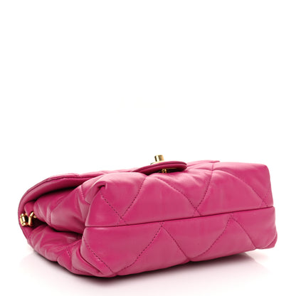 Chanel Lambskin Quilted Small Chain Top Handle Flap Pink 3 of 9
