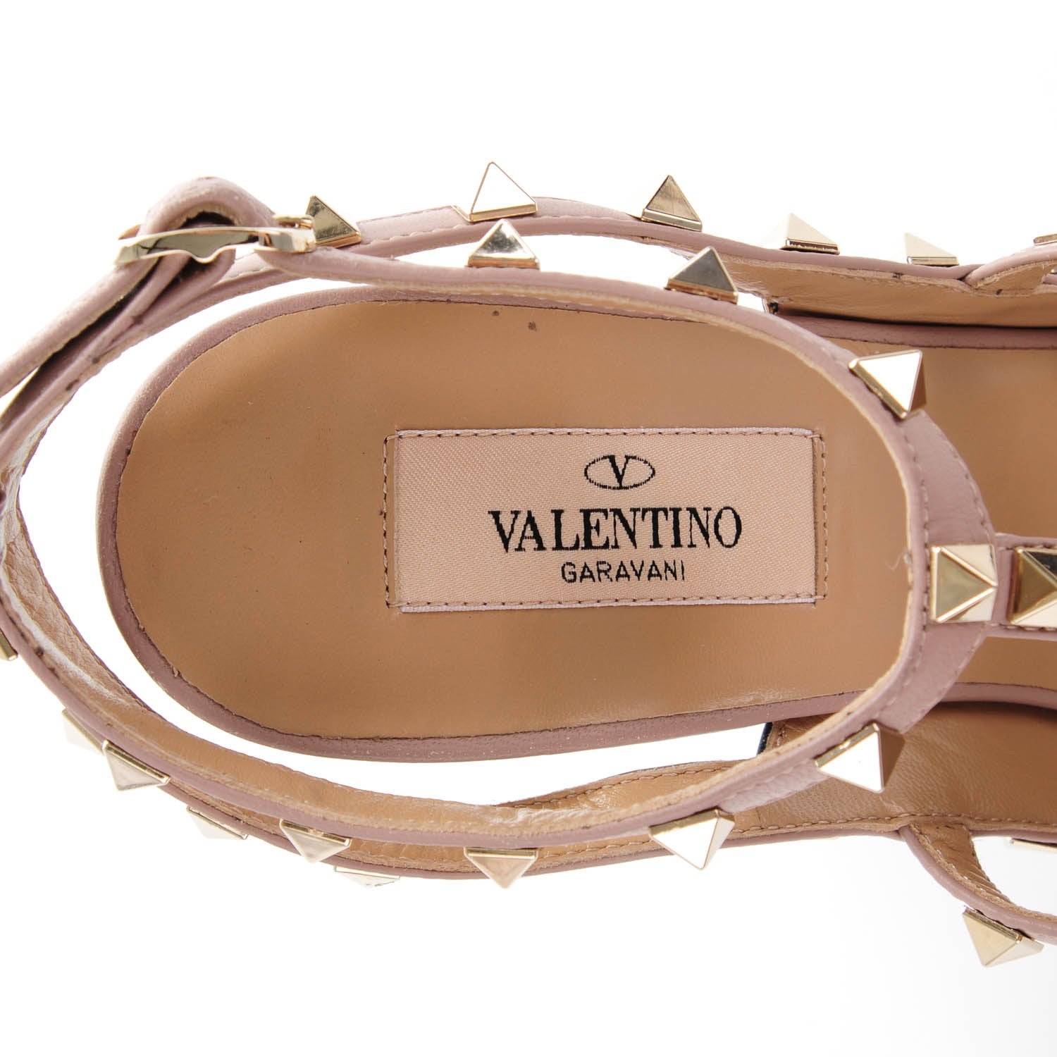 Valentino Garavani Calfskin Nappa Rockstud Ankle Strap 100mm Pumps 39 Marine Poudre 8 of 8