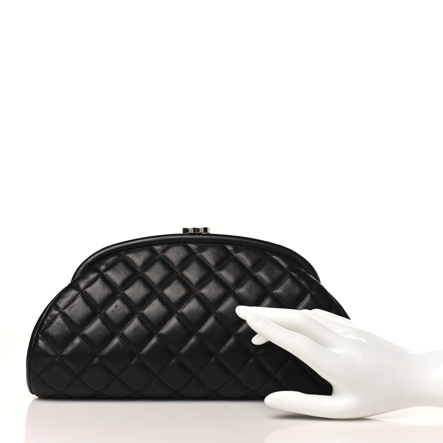 Chanel Lambskin Quilted Timeless Clutch Black 3 of 7