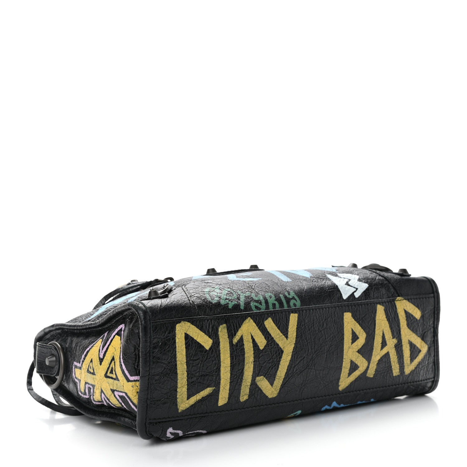 Balenciaga Agneau Graffiti All Over Classic Hardware S City Black Multicolor 4 of 11