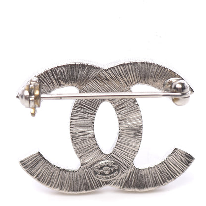Chanel Crystal Baguette CC Mini Brooch Silver 3 of 4