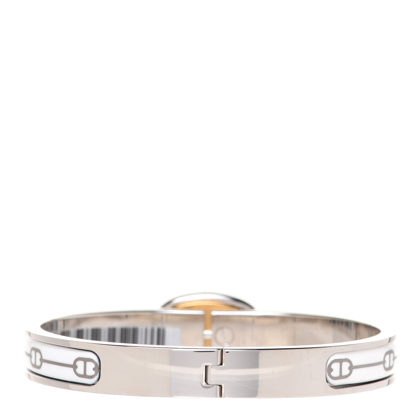 Enamel Mini Farandole Clic Chaine D'Ancre Bracelet Platine White