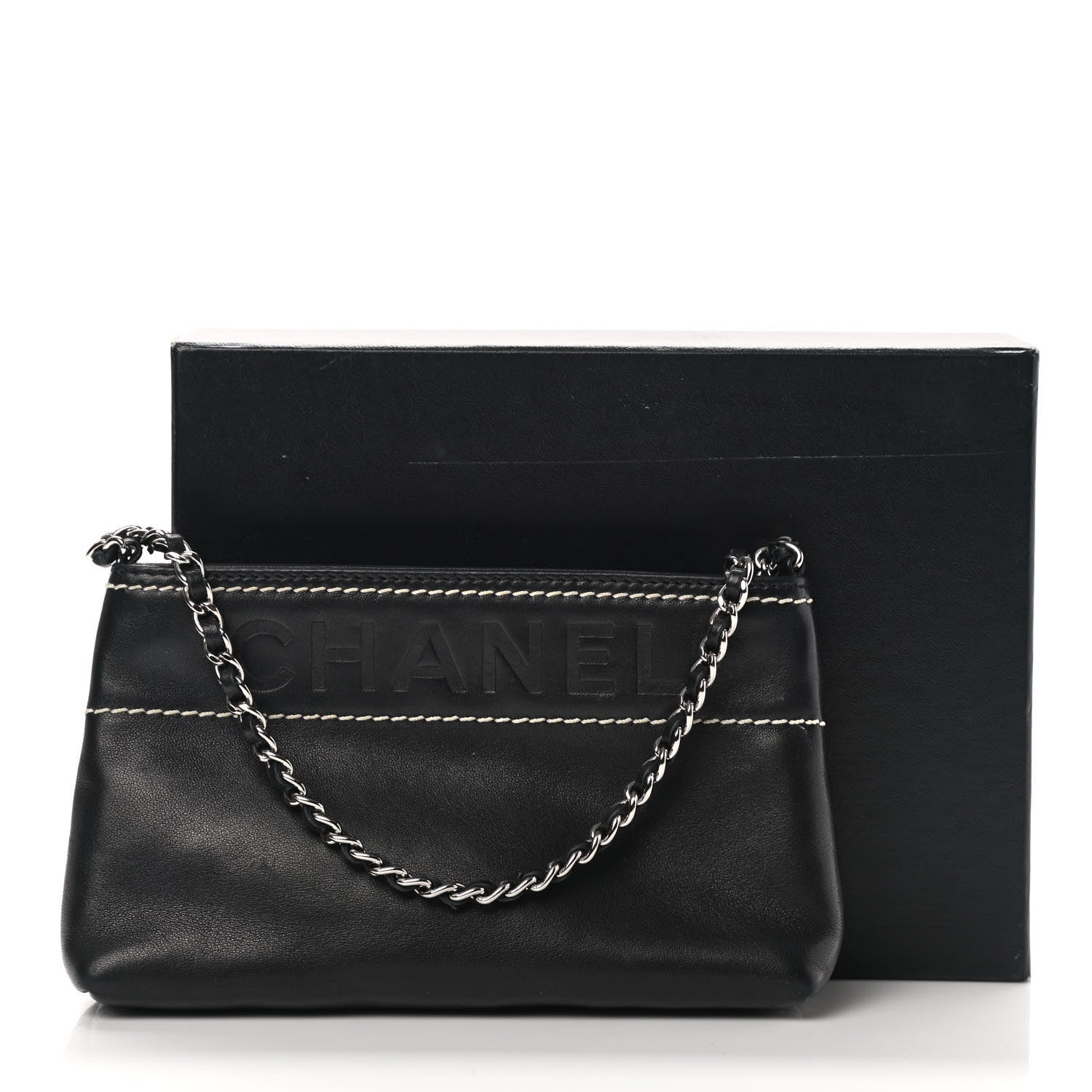Chanel Lambskin Lax Pochette Black 9 of 9