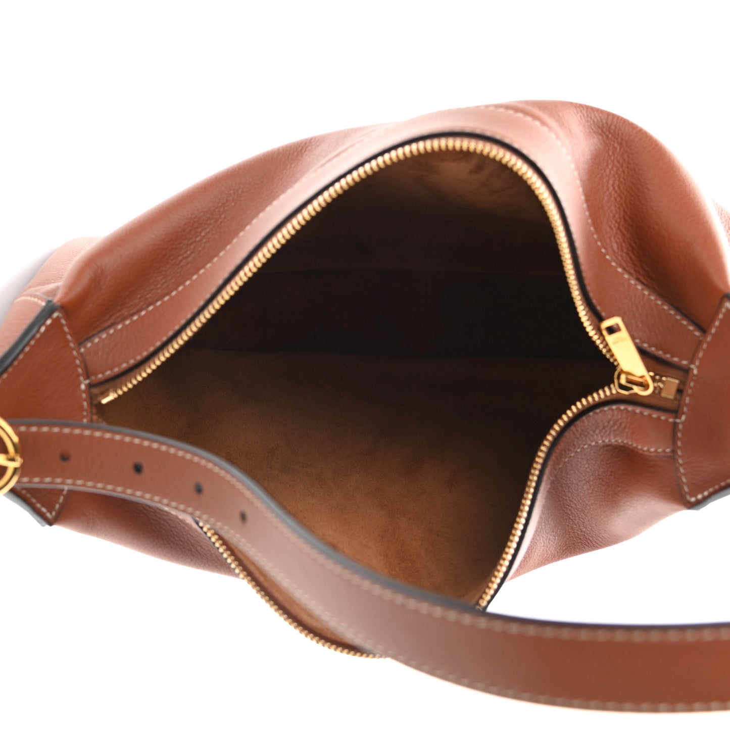 Supple Calfskin Medium Romy Shoulder Bag Tan