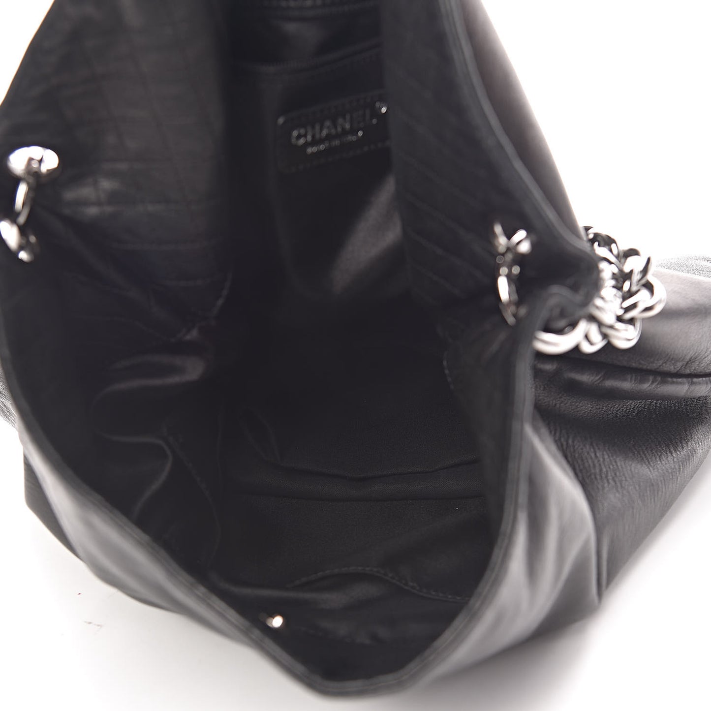 Lambskin Large Soft and Chain Hobo Black