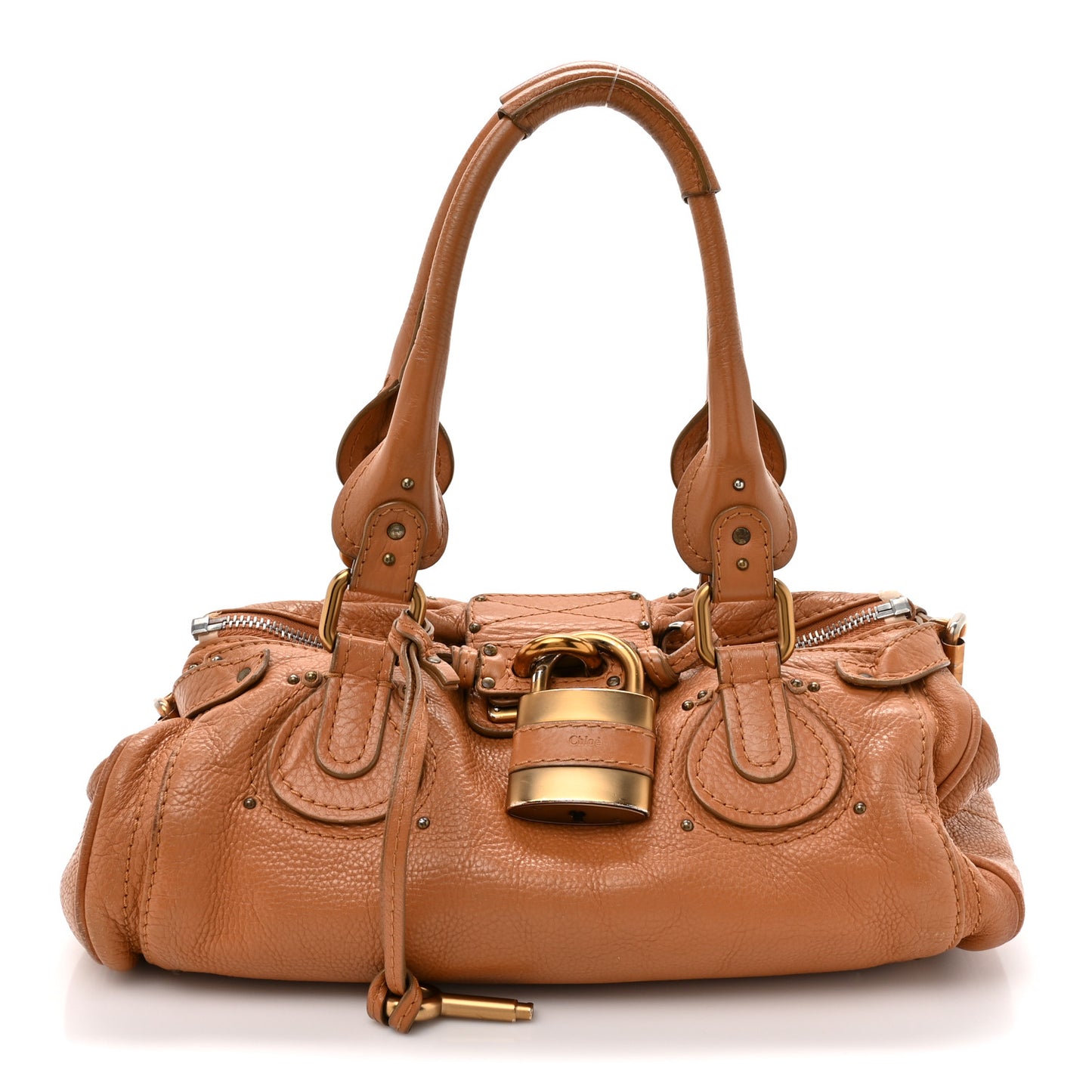 Calfskin Medium Paddington Satchel Tan