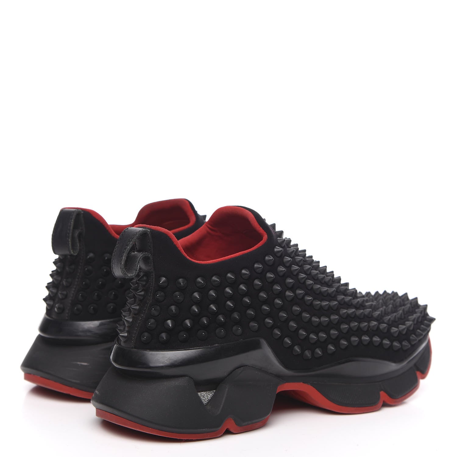 Christian Louboutin Neoprene Spike Sock Donna Flat Sneakers 37 Black 5 of 10