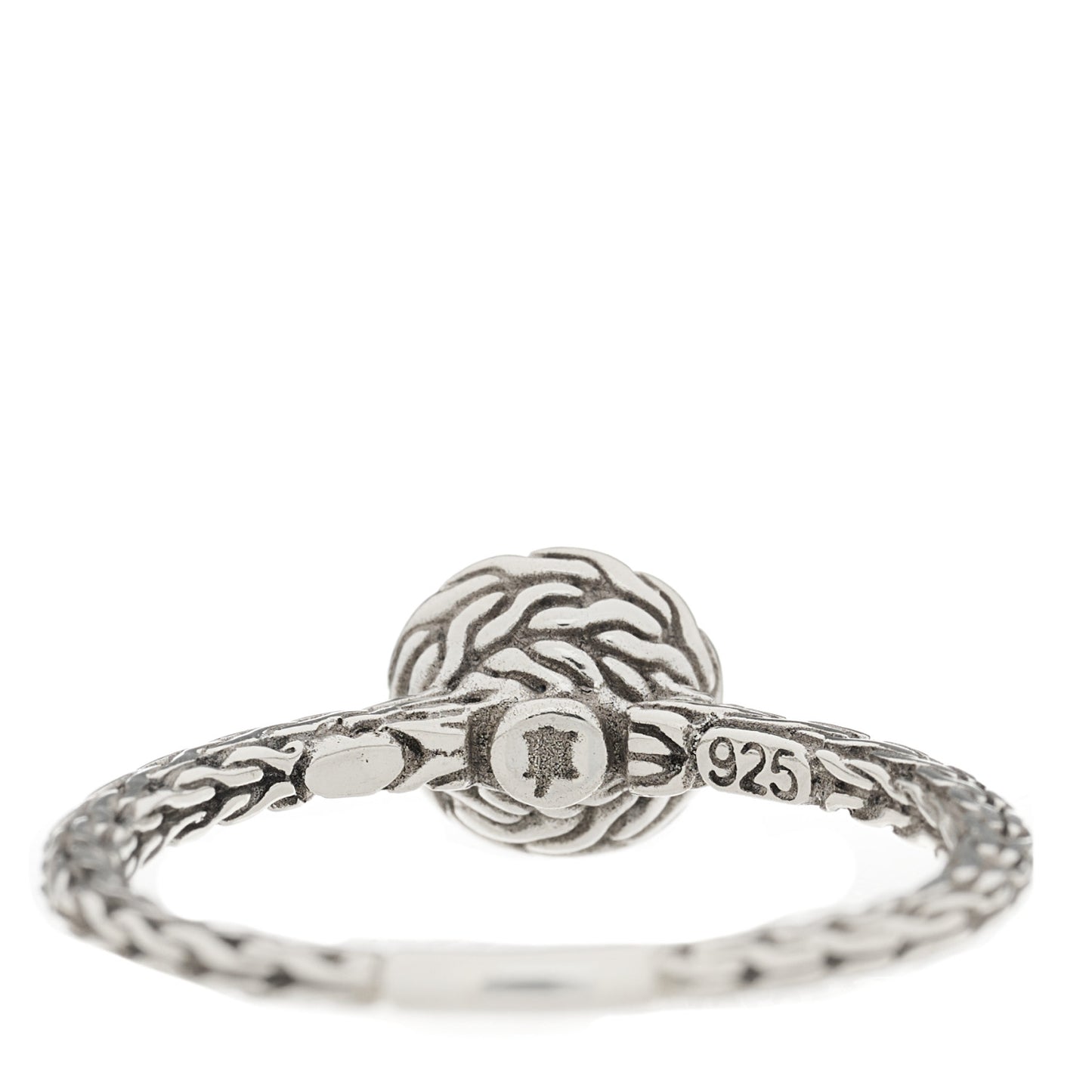 Sterling Silver Dot Hammered Ring 56 7.5