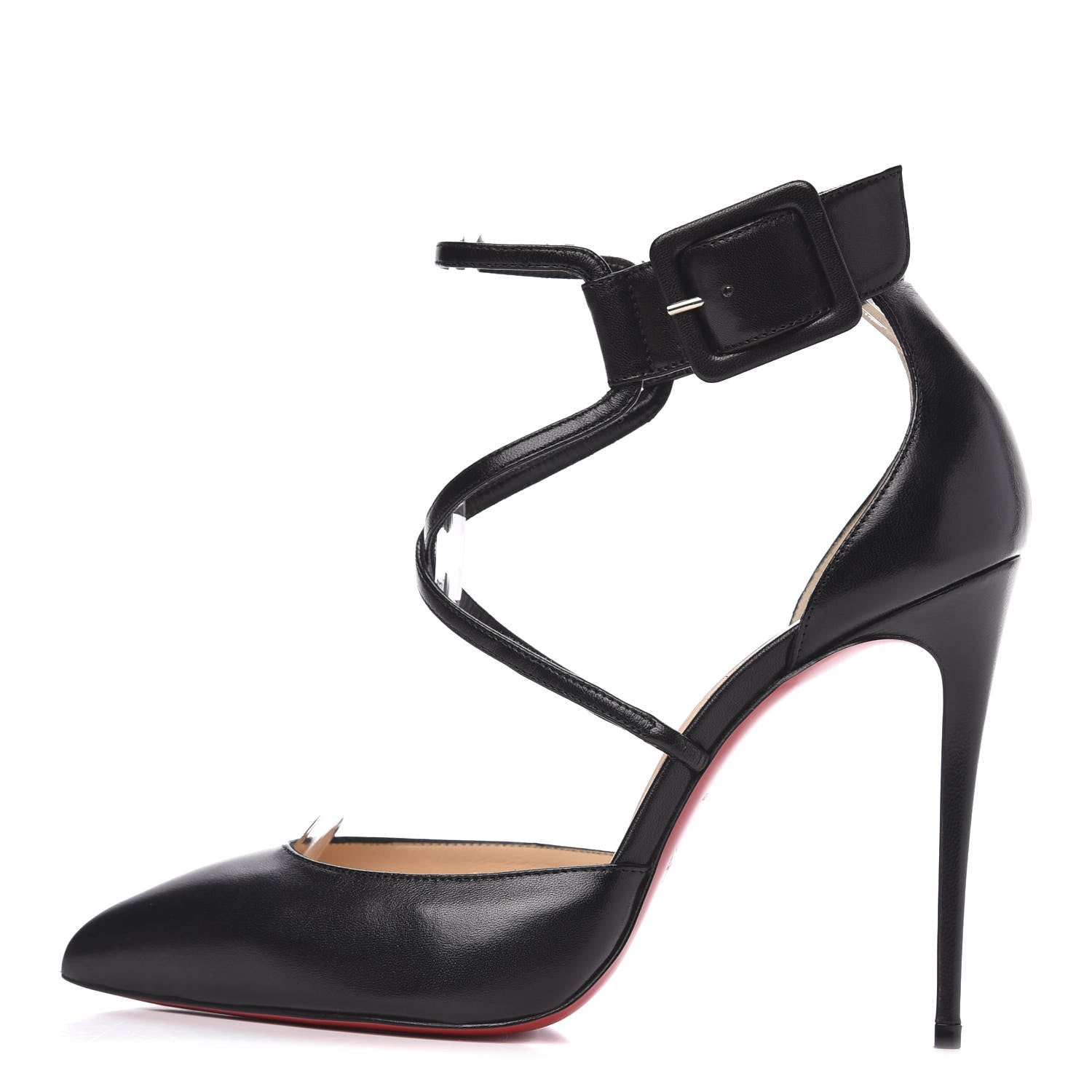 Christian Louboutin Shiny Nappa Suzanna 100 Pumps 38 Black 1 of 8
