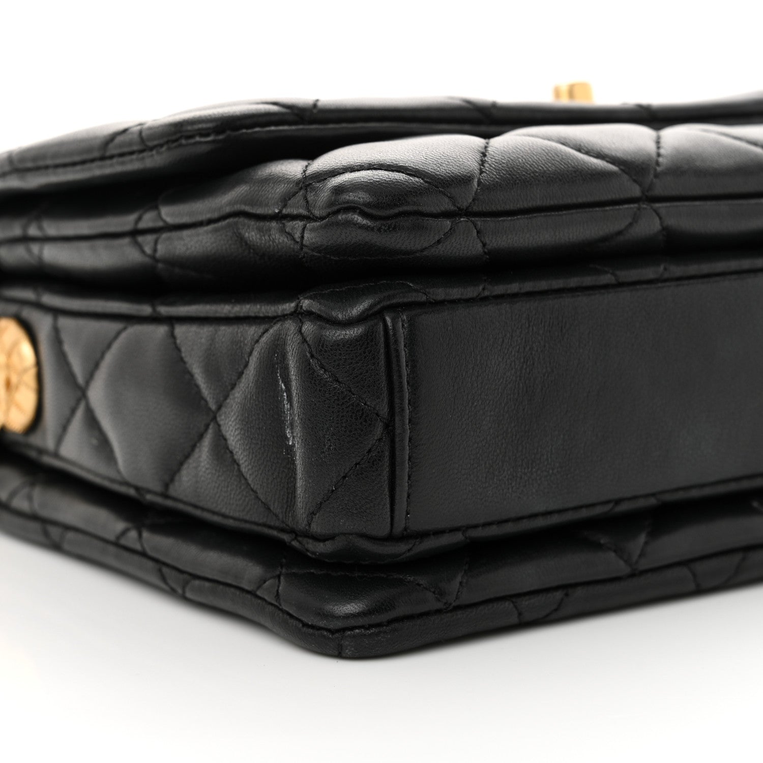 Chanel Lambskin Quilted Mini Medallion Multi Chain Flap Black 9 of 11