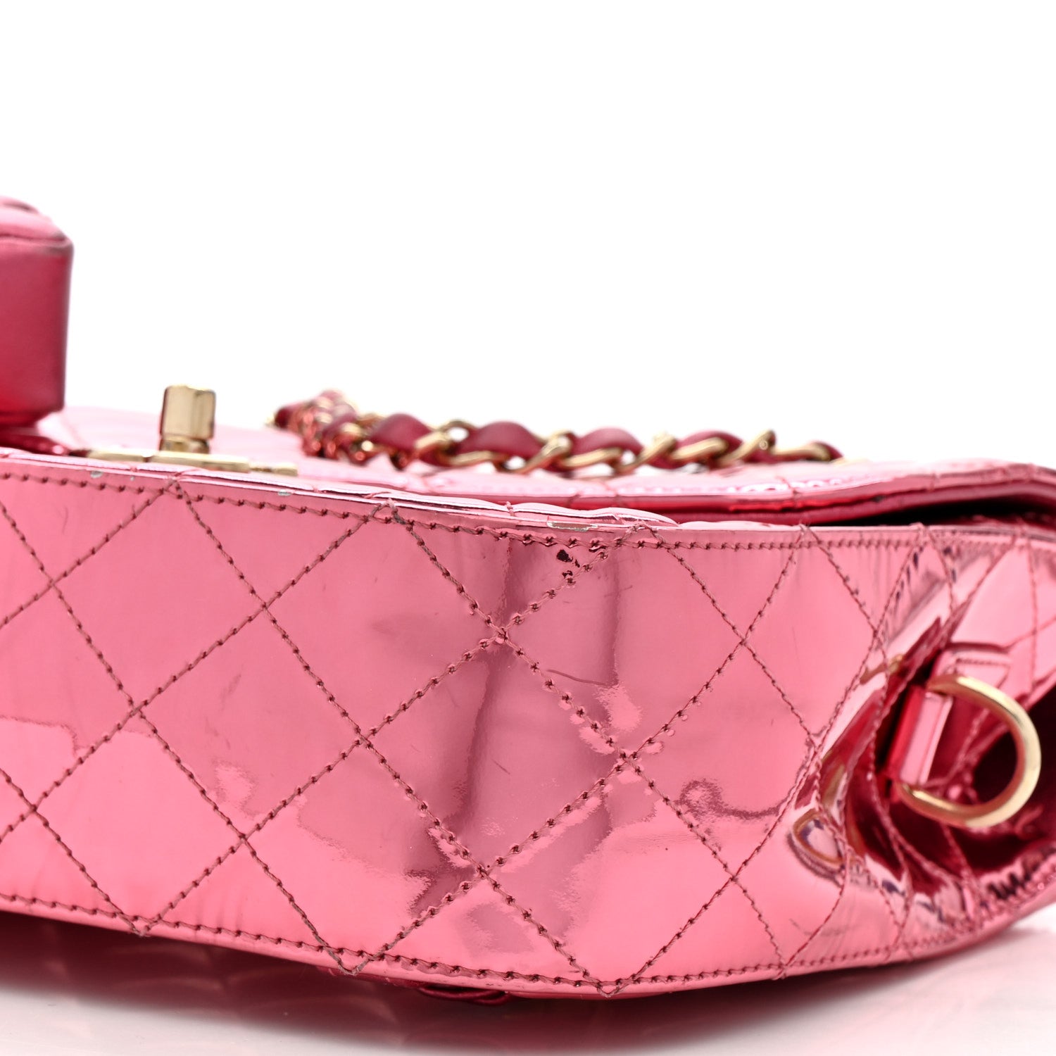 Chanel Mirror Calfskin Metallic Calfskin Quilted Hollywood