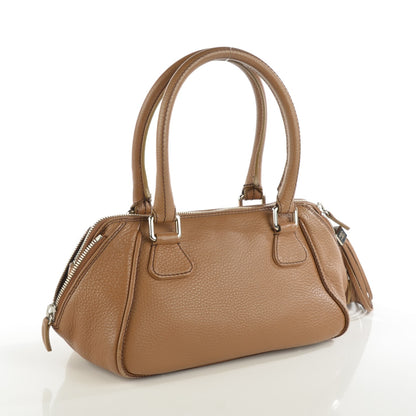 Chanel Calfskin Small Tassel Bowler Light Brown 3 of 8