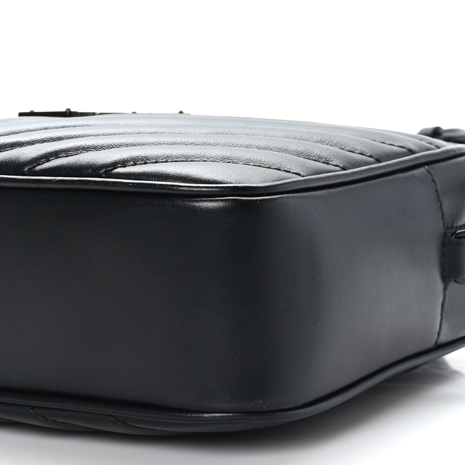 Saint Laurent Calfskin Matelasse Monogram Monochrome Lou Camera Bag Black 8 of 10