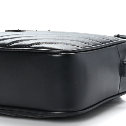 Saint Laurent Calfskin Matelasse Monogram Monochrome Lou Camera Bag Black 8 of 10
