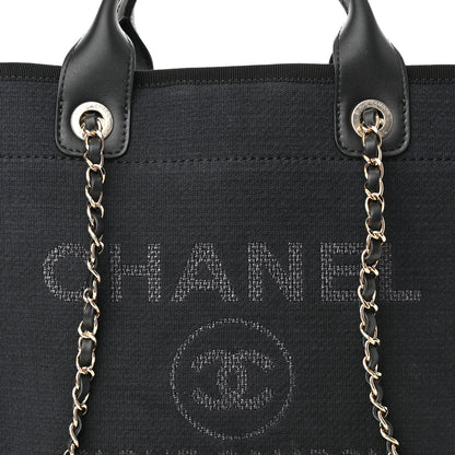 Chanel Mixed Fibers Small Deauville Tote Black 9 of 12
