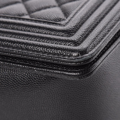 Chanel Caviar Quilted New Medium Boy Flap Black 10 of 12