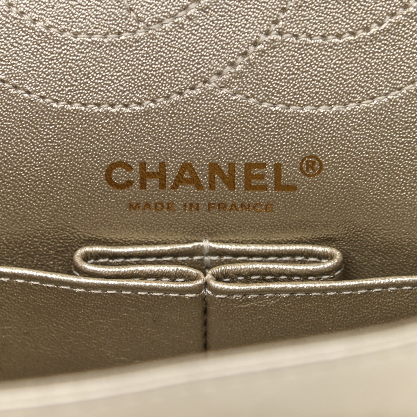 Metallic Aged Calfskin Quilted 2.55 Reissue 225 Flap Gold