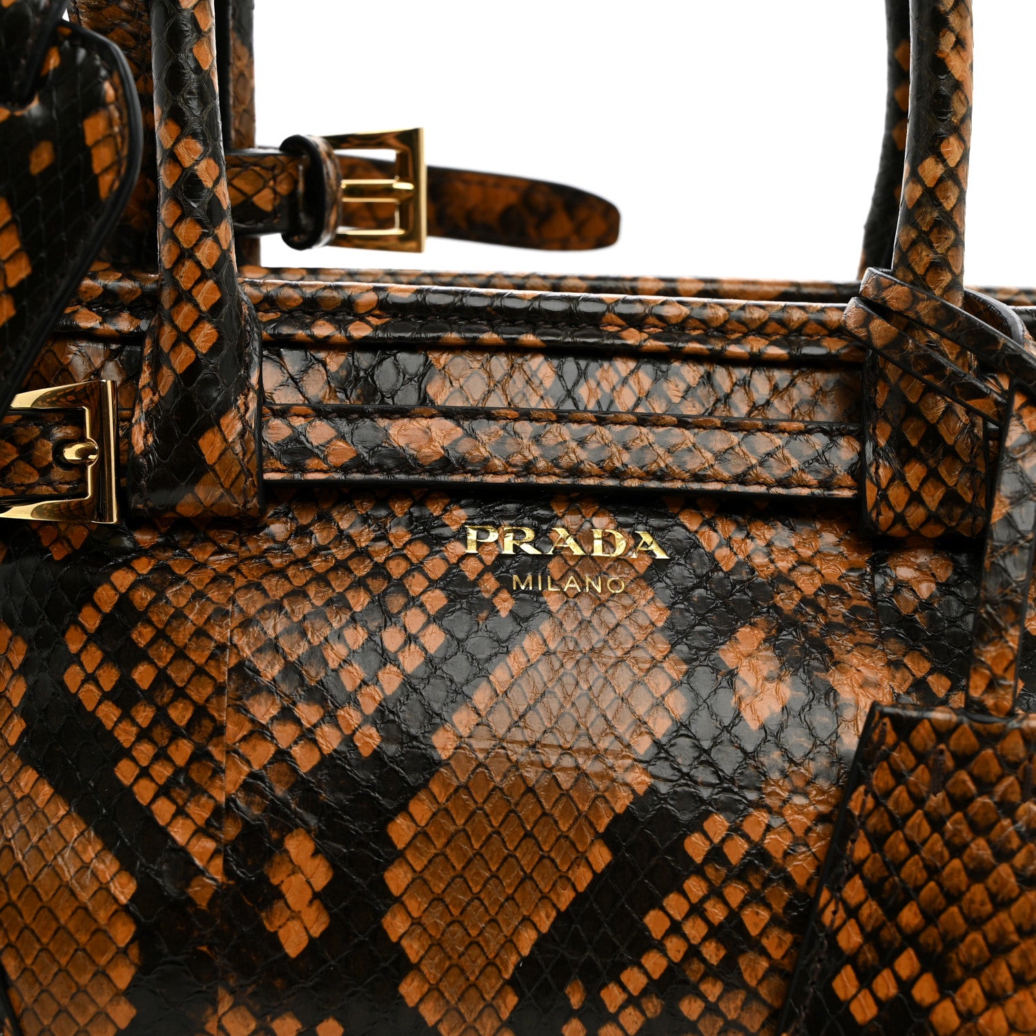 Prada Glossy Calfskin Mini Bonnie Shoulder Bag Brown Multicolor 8 of 10