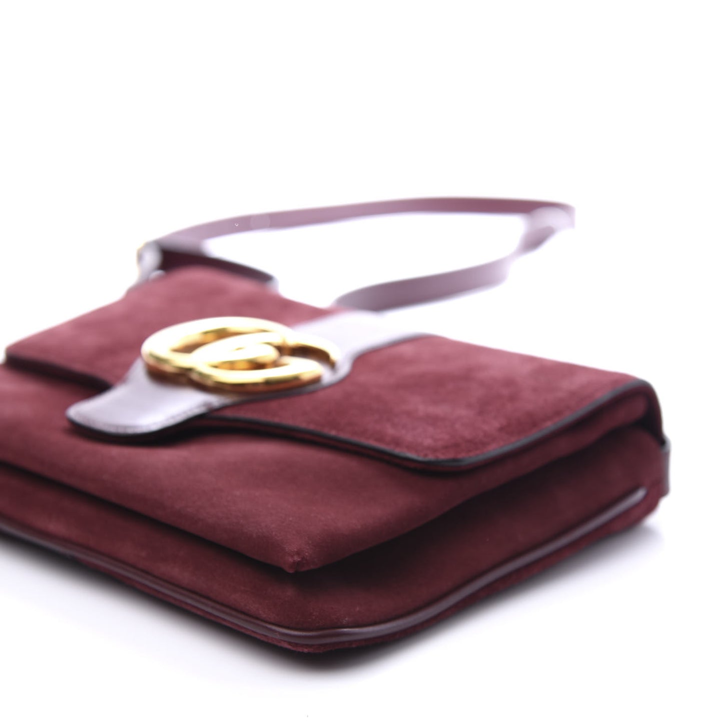 Suede Medium Arli Flap Shoulder Bag Vintage Bordeaux