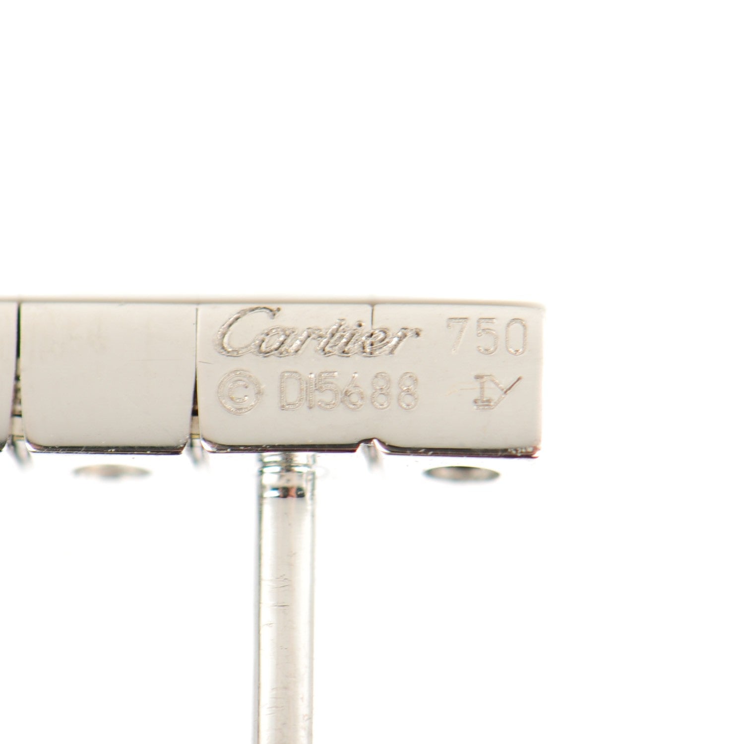 Cartier 18K White Gold Lanieres Drop Earrings 4 of 5