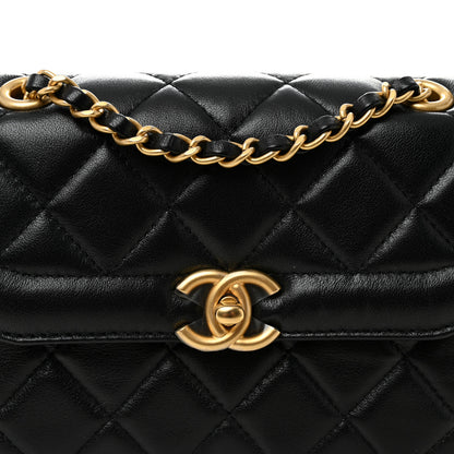 Chanel Shiny Lambskin Quilted Mini Flap Black 8 of 11