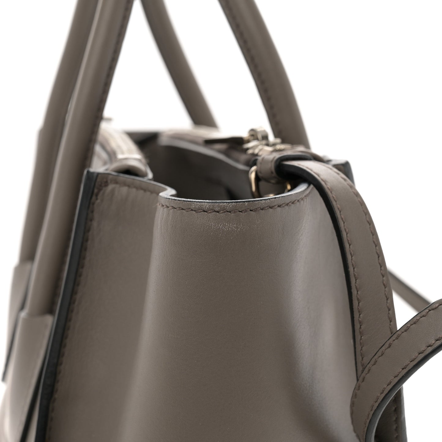 Glace Calf Twin Pocket Tote Argilla