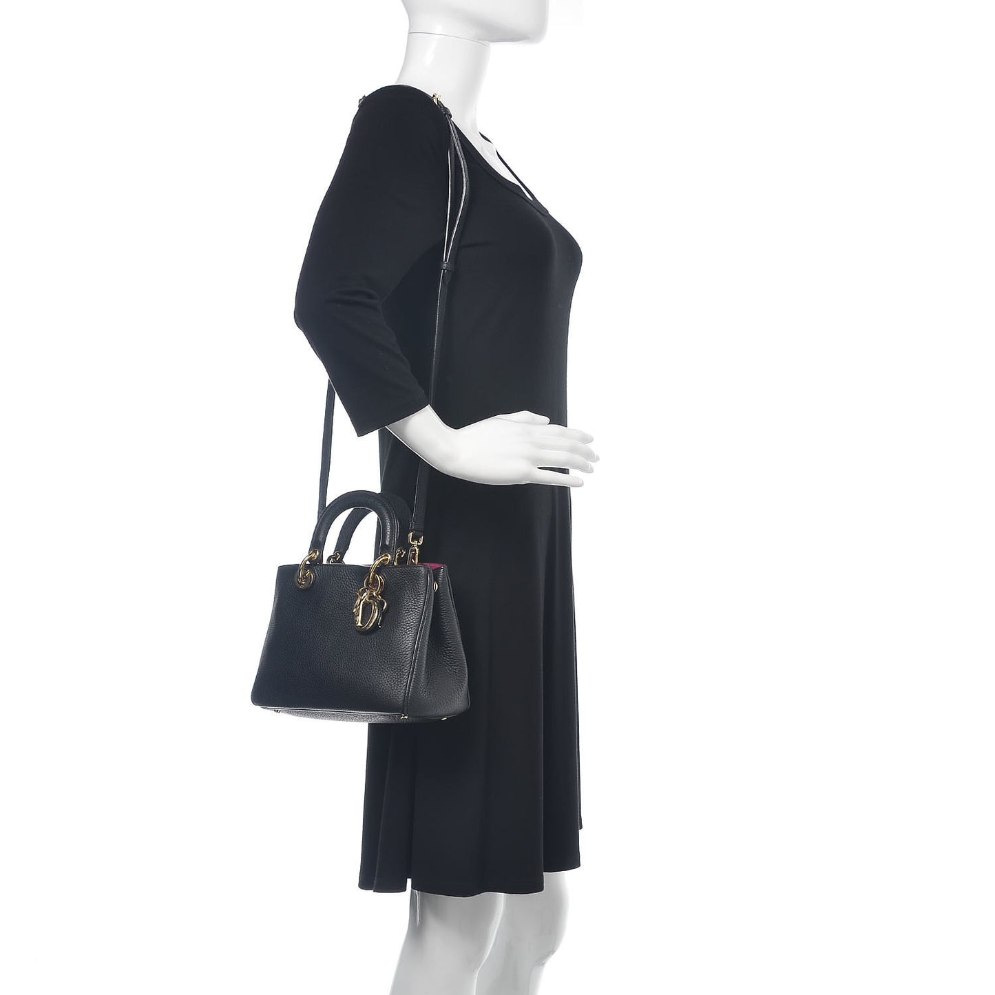 Bullcalf Small Diorissimo Tote Black Rose Indien