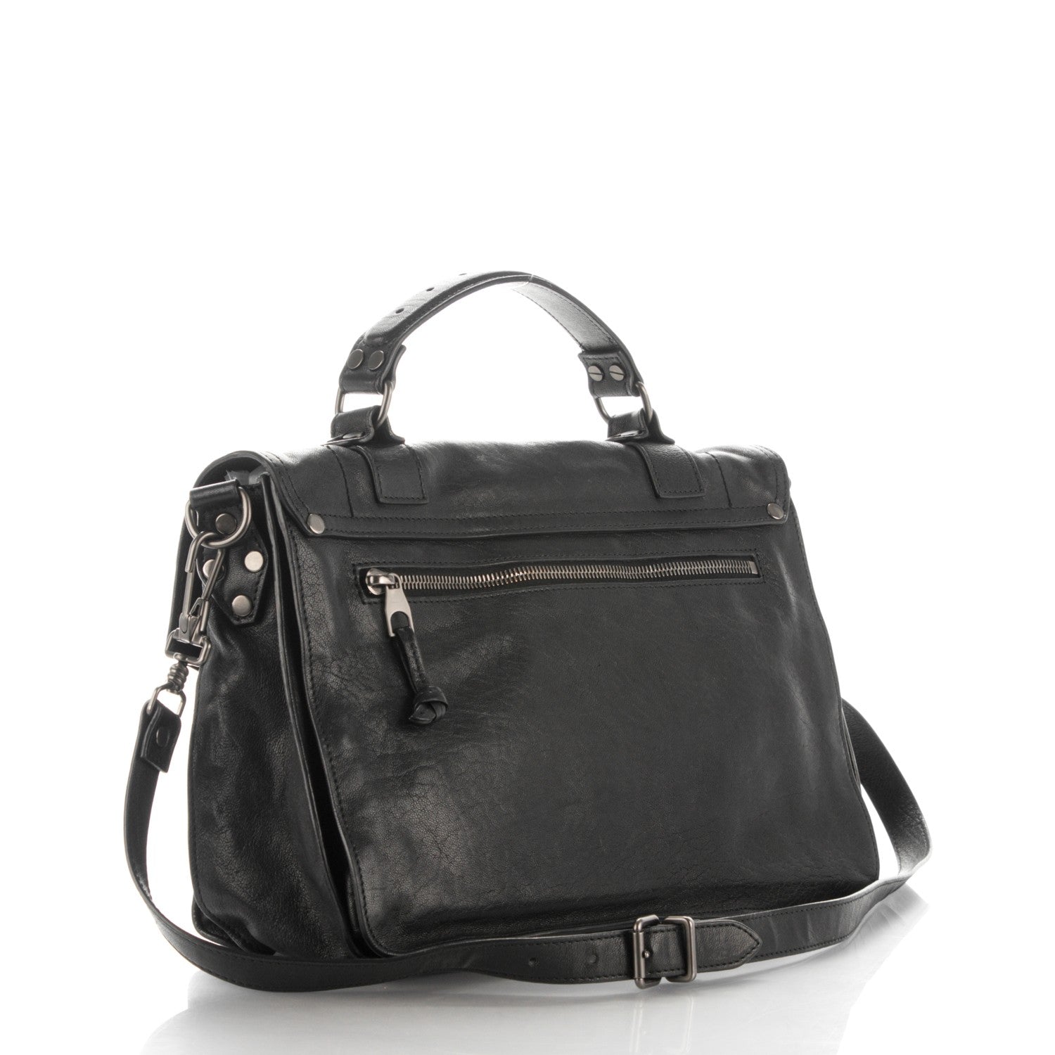 Proenza Schouler Lambskin Medium PS1 Satchel Black 3 of 8
