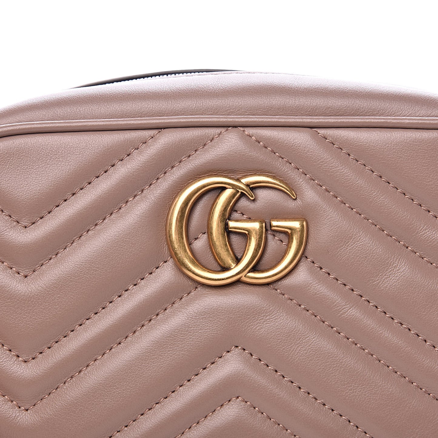Calfskin Matelasse Mini GG Marmont Chain Shoulder Bag Porcelain Rose