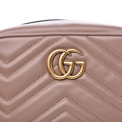 Gucci Calfskin Matelasse Mini GG Marmont Chain Shoulder Bag Porcelain Rose 8 of 13
