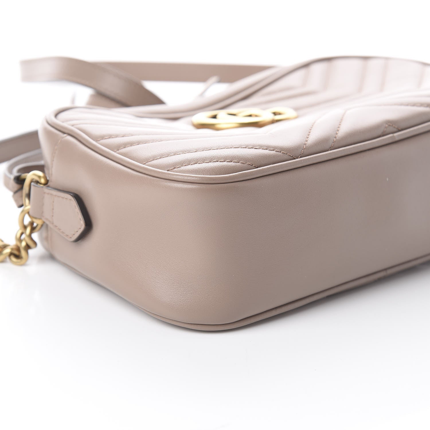 Gucci Calfskin Matelasse Small GG Marmont Chain Shoulder Bag Porcelain Rose 5 of 8