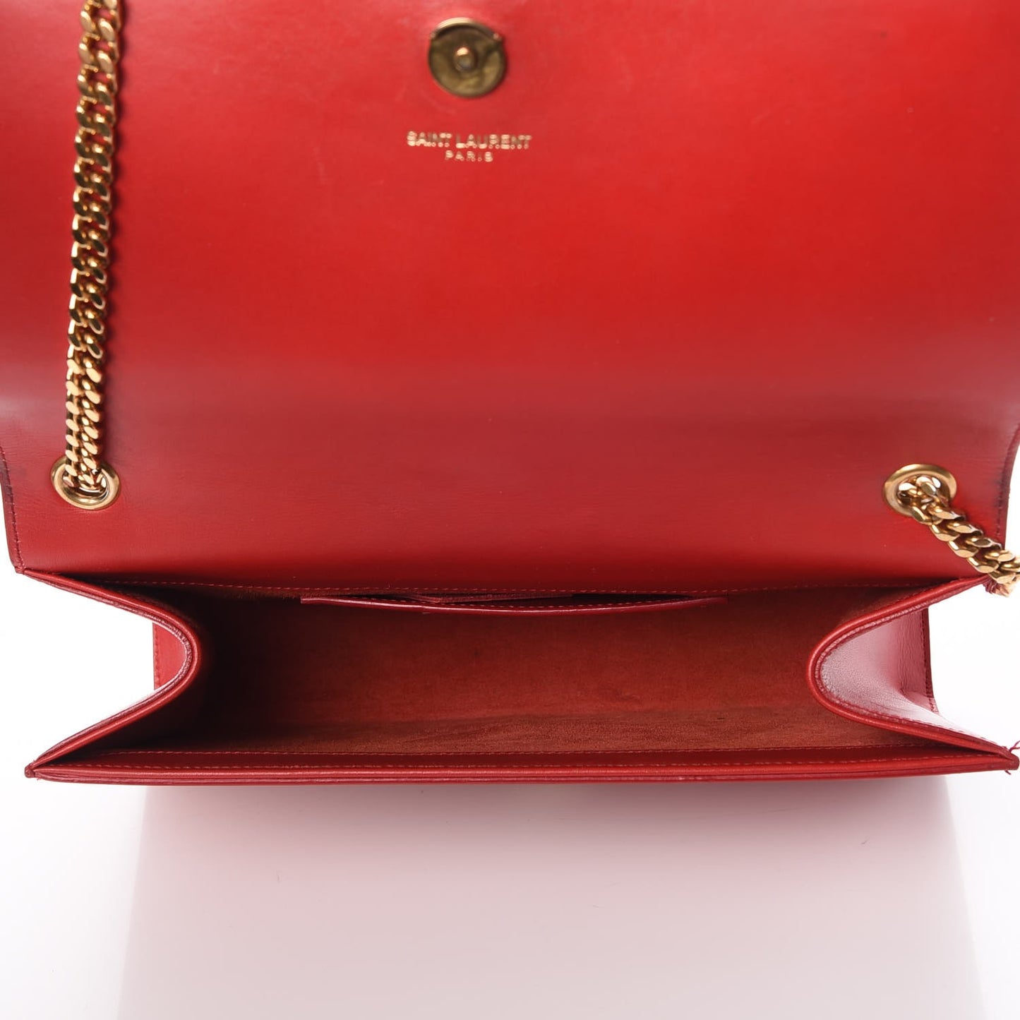 Smooth Calfskin Medium Classic Monogram Kate Tassel Satchel Lipstick Red