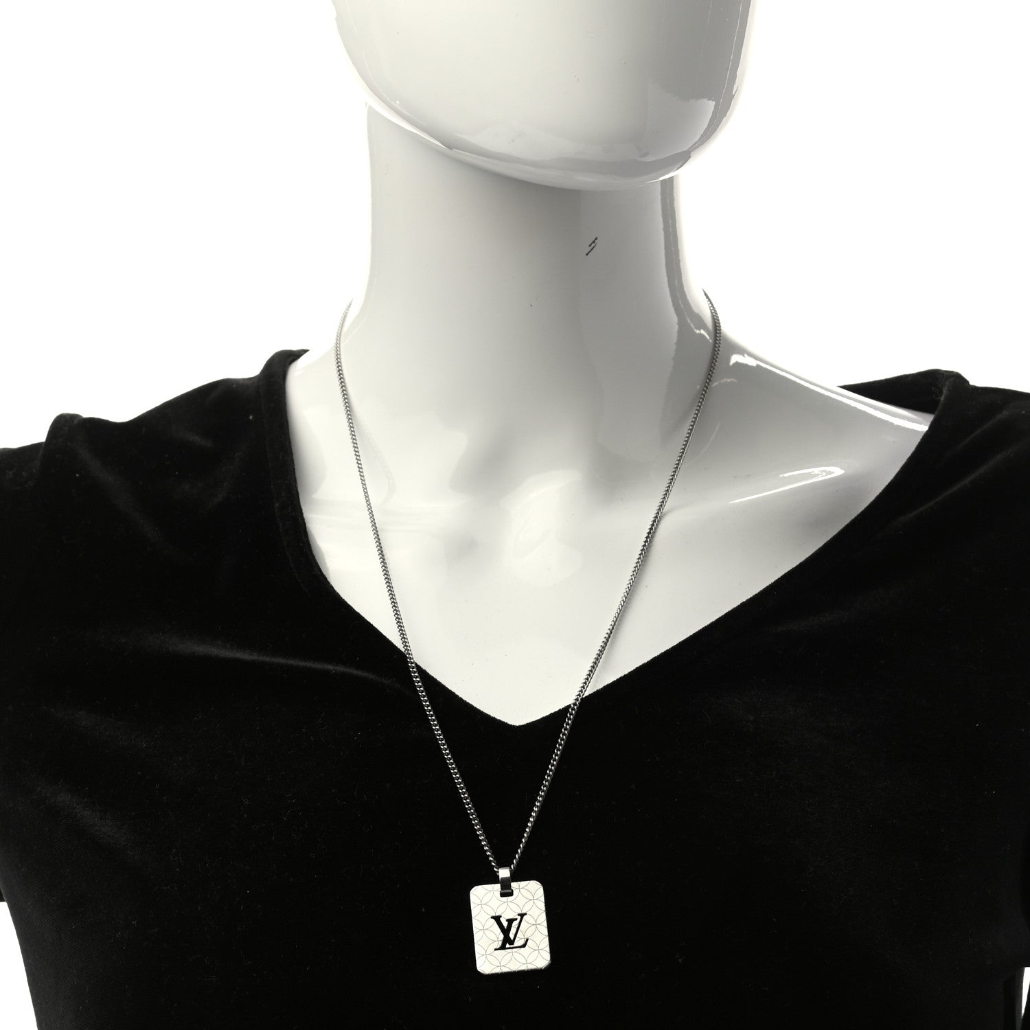 Louis Vuitton Champs Elysees Necklace Silver 2 of 5