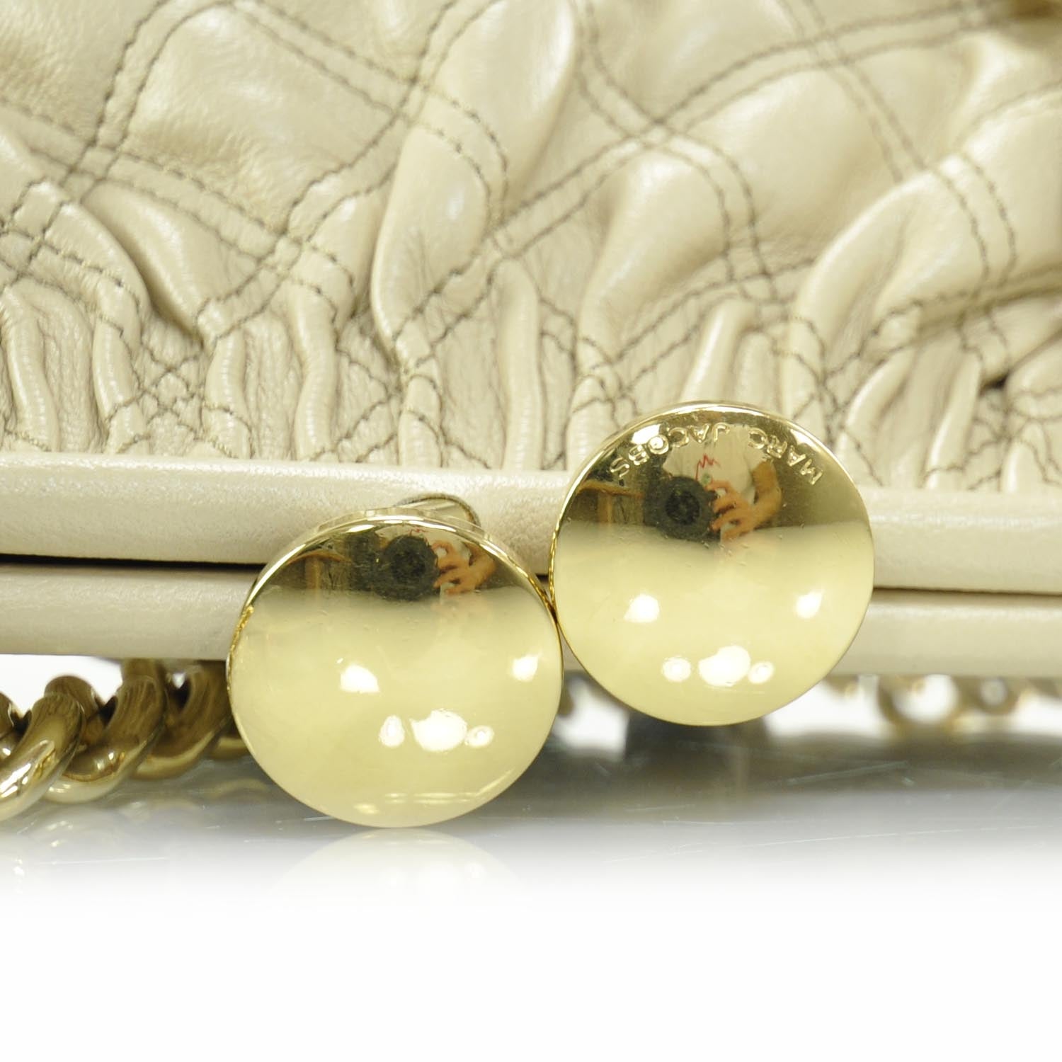 Marc Jacobs Leather Quilted Little Stam Ivory 6 of 9