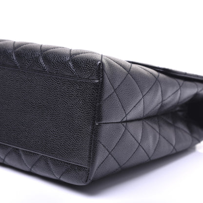 Chanel Caviar Quilted Jumbo Kelly Flap Black 7 of 13