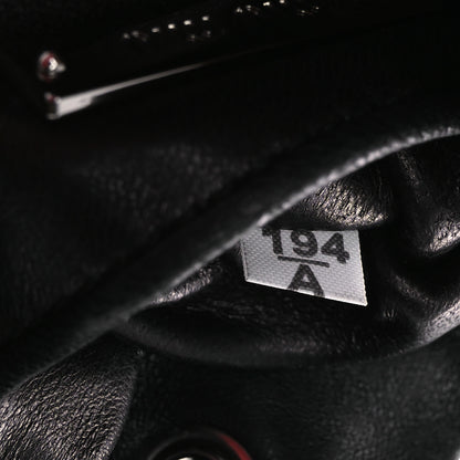 Miu Miu Nappa Jeweled Grommet Starlight Bucket Bag Black 8 of 15