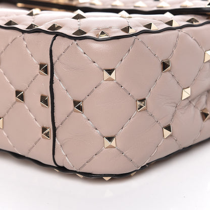 Valentino Garavani Lambskin Medium Rockstud Spike Shoulder Bag Poudre 8 of 8