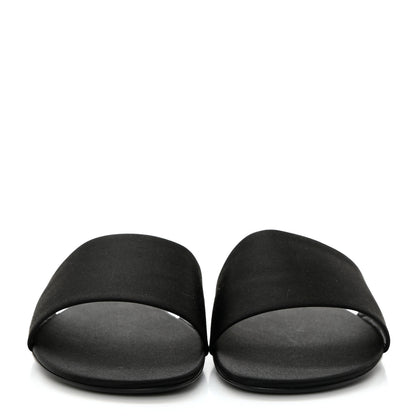 Saint Laurent Grosgrain Carlyle Leopard Slide Sandals 38.5 Black 2 of 9