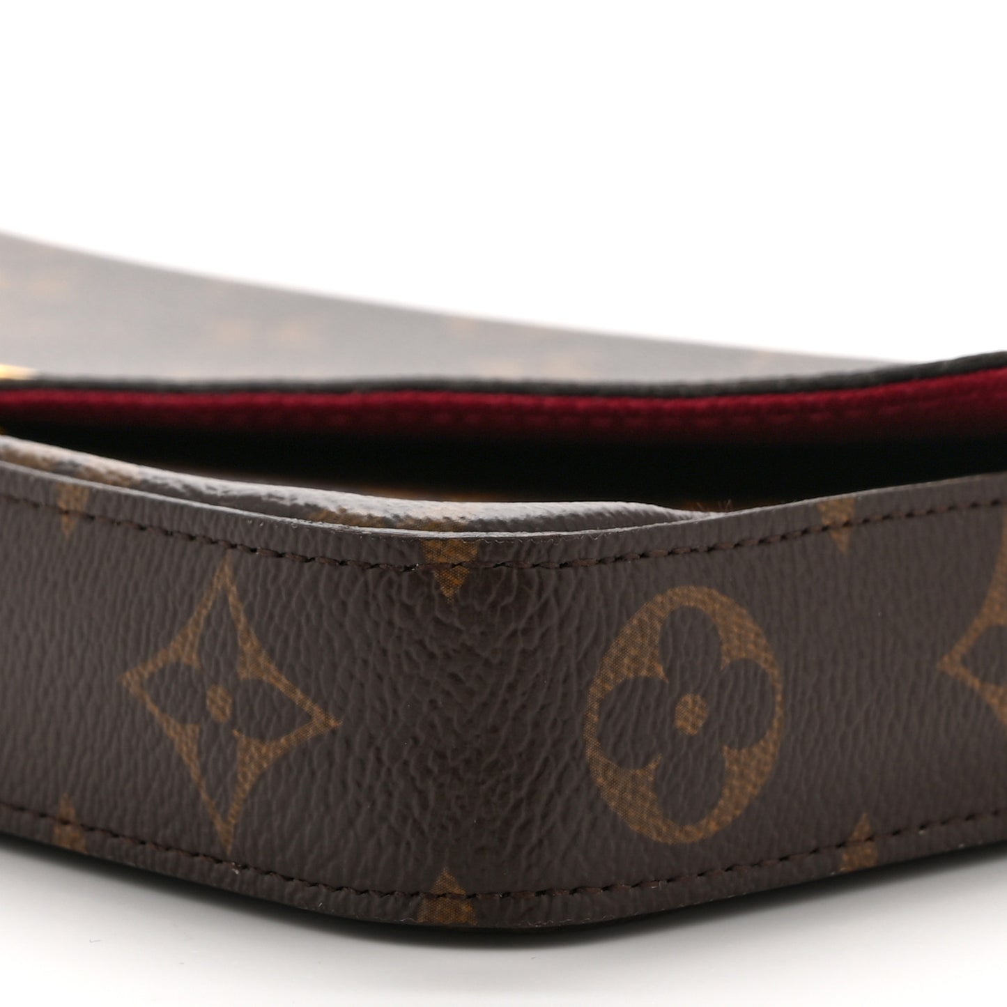 Monogram Pochette Felicie Chain Wallet Fuchsia