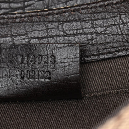 Gucci Monogram Horsebit Clutch Dark Brown 7 of 10