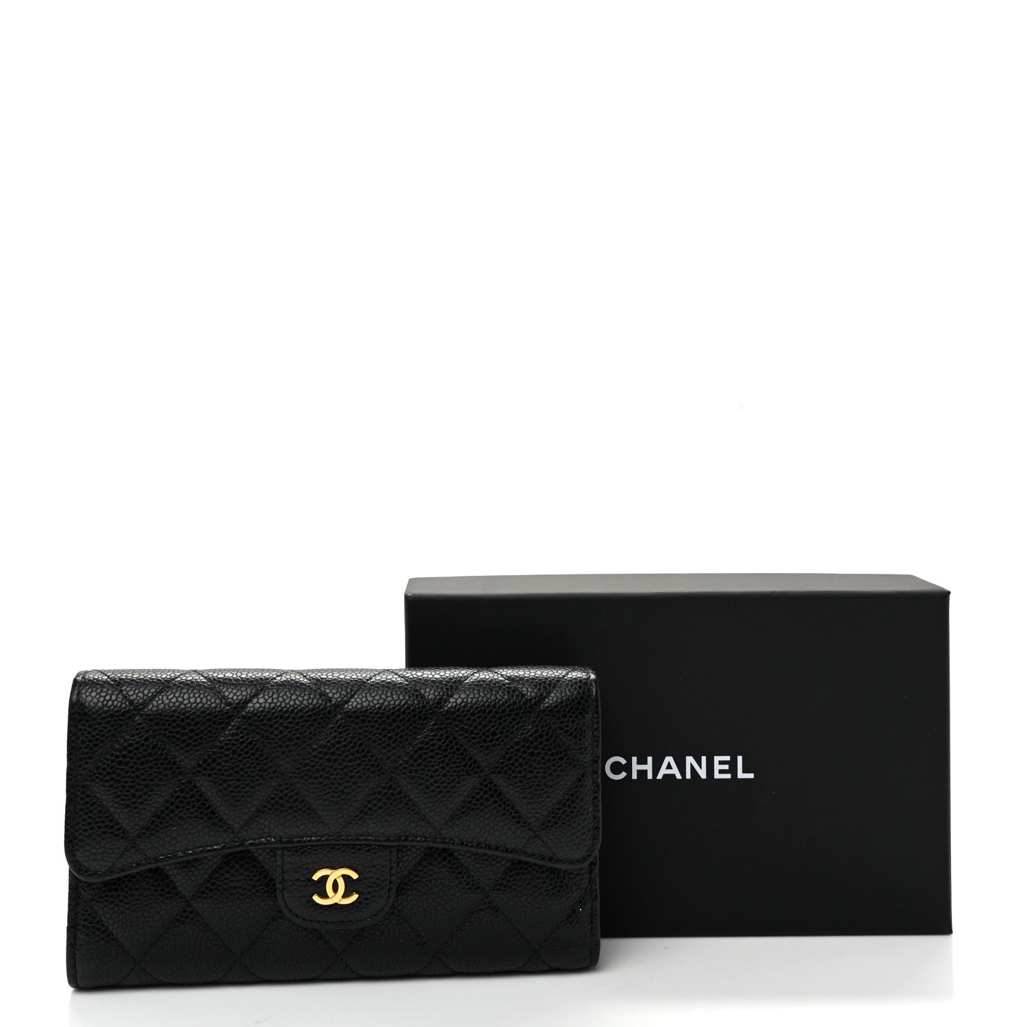Chanel Caviar Quilted Large Flap Wallet Black 12 of 12