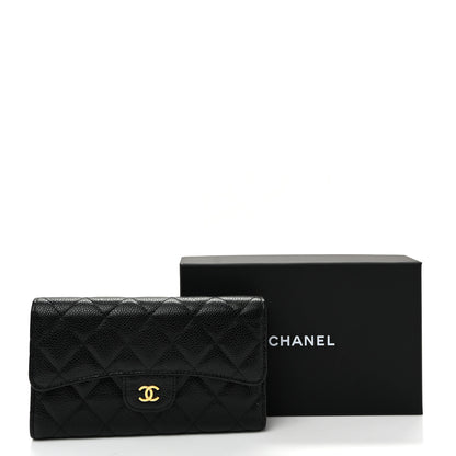 Chanel Caviar Quilted Large Flap Wallet Black 12 of 12