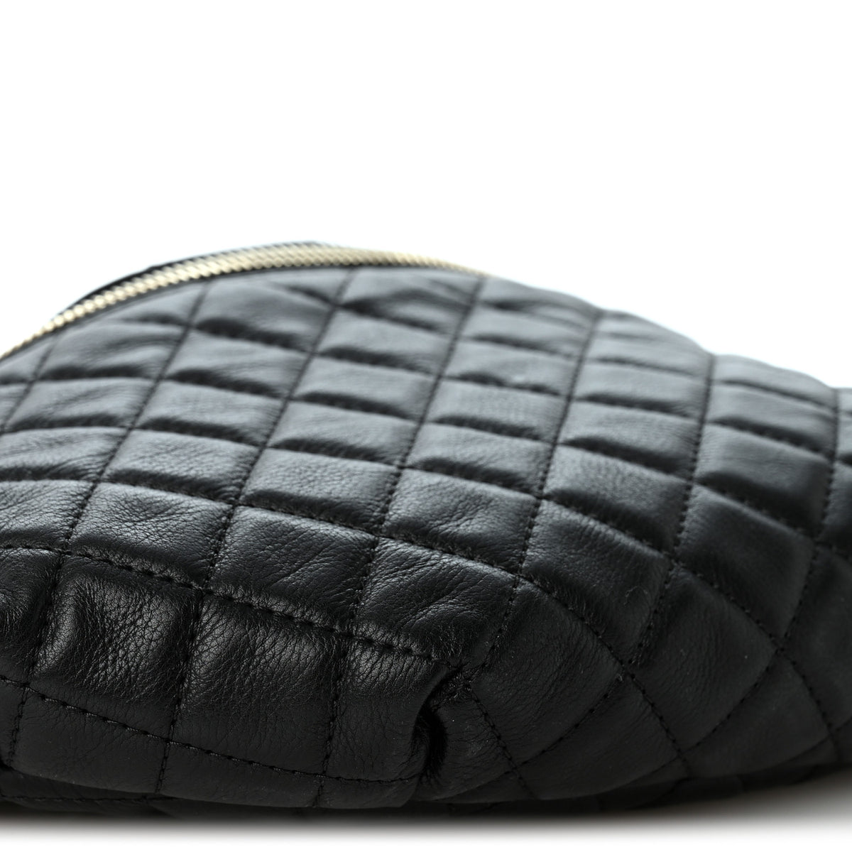 Chanel Calfskin Quilted Banane Waist Bag Fanny Pack Black 9 of 10