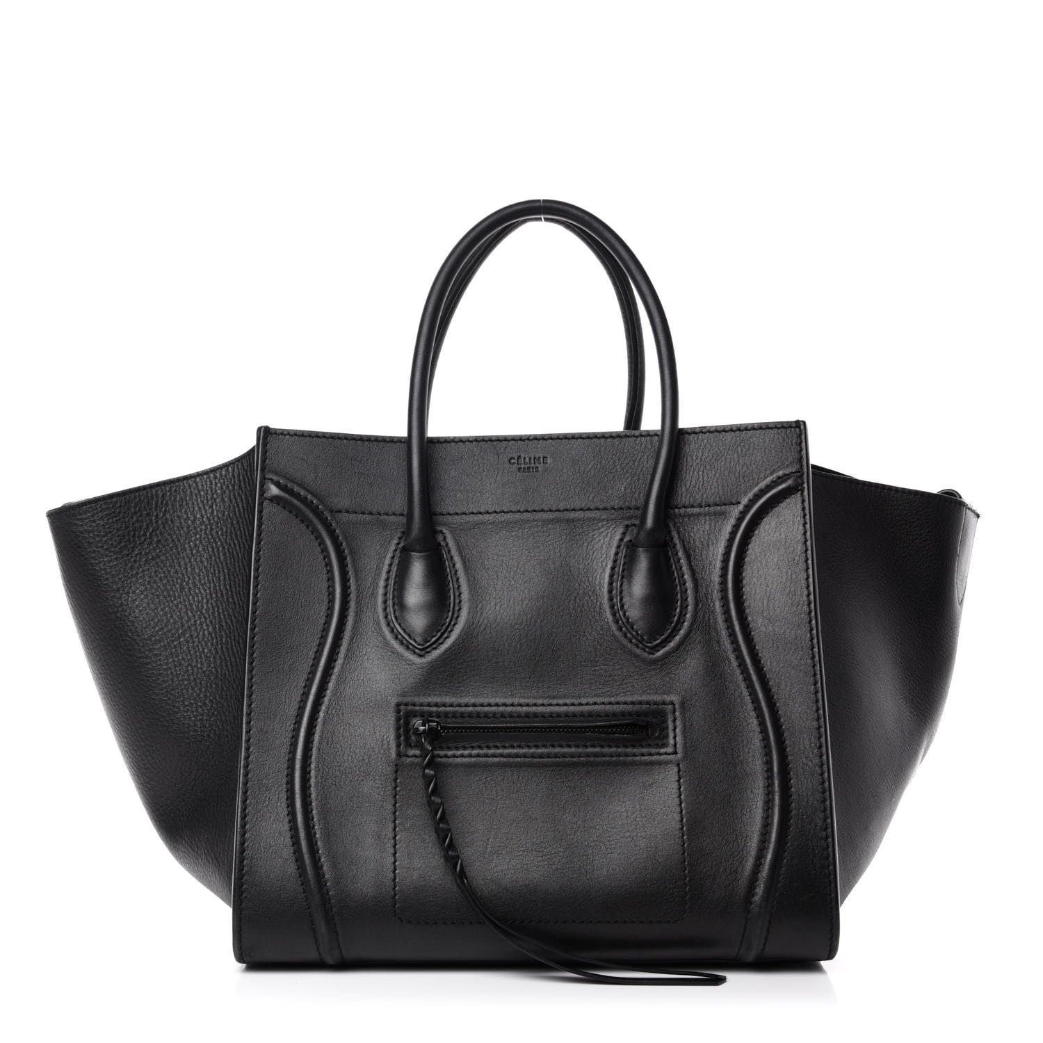 Celine Grained Calfskin Medium Phantom Luggage Black 1 of 18
