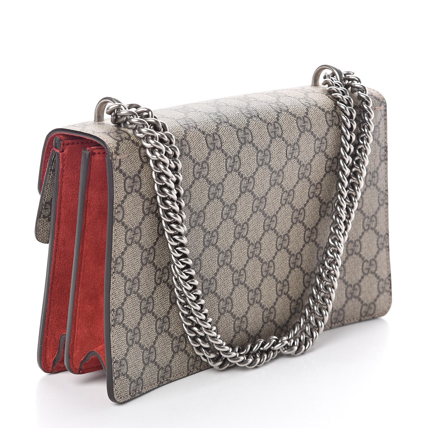 GG Supreme Monogram Small Dionysus Shoulder Bag Red