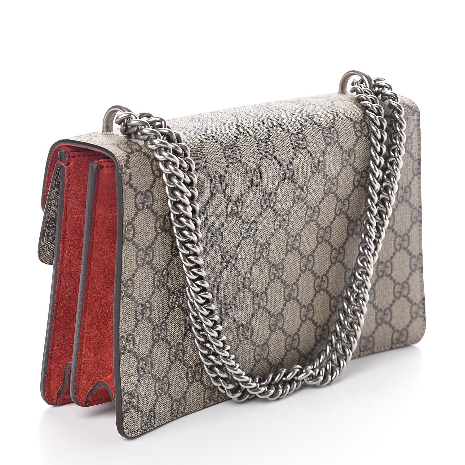 Gucci GG Supreme Monogram Small Dionysus Shoulder Bag Red 3 of 10