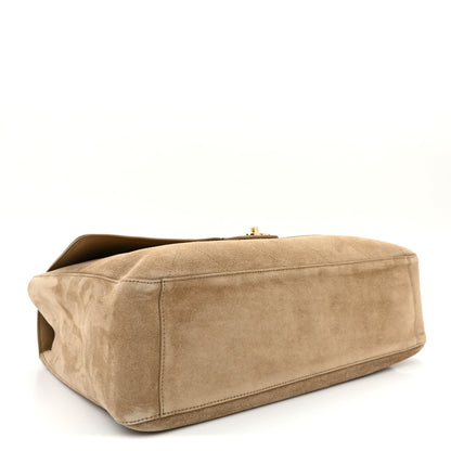 Chanel Suede Calfskin Souplissimo Maxi Flap Dark Beige 4 of 10
