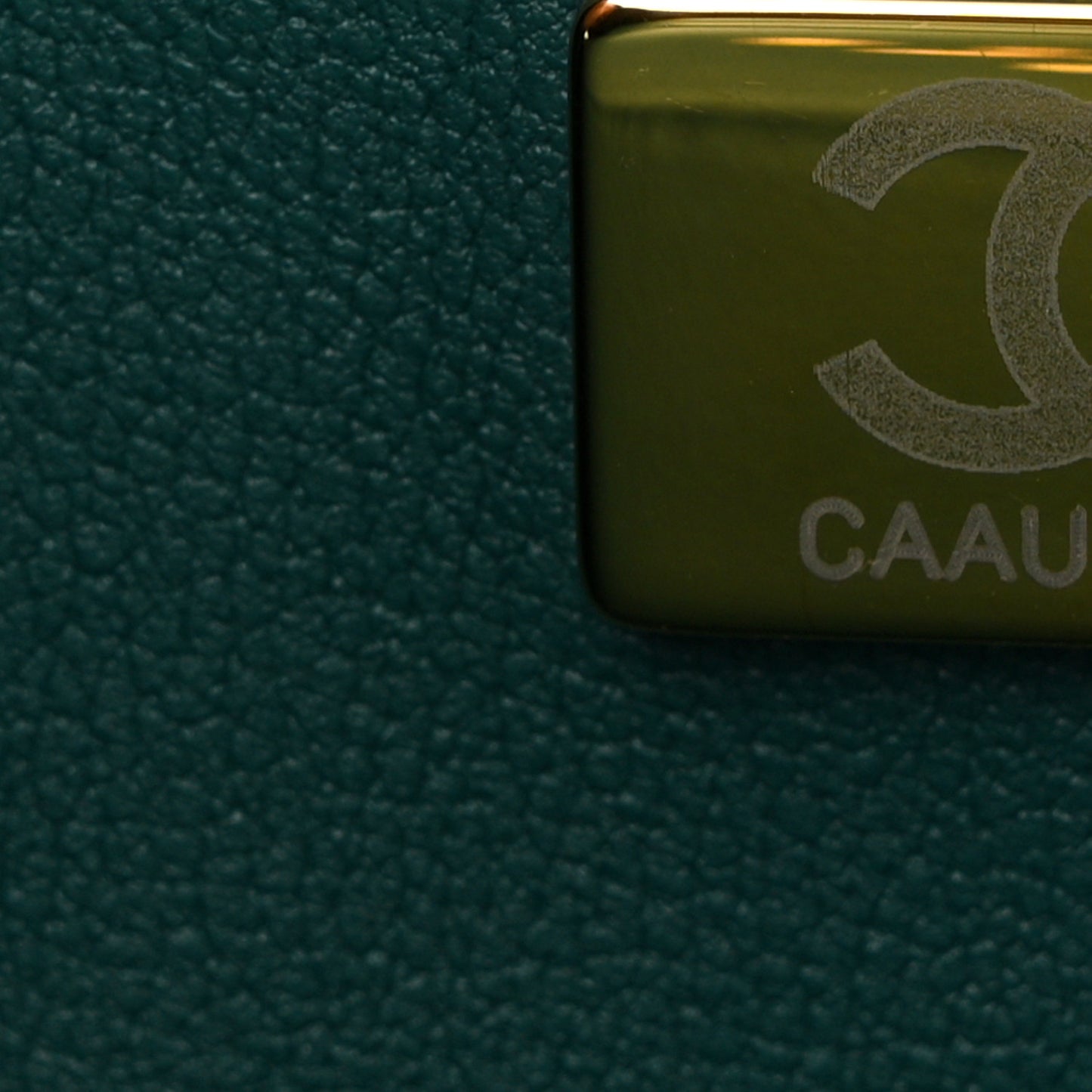 Caviar Quilted Medium Double Flap Dark Green