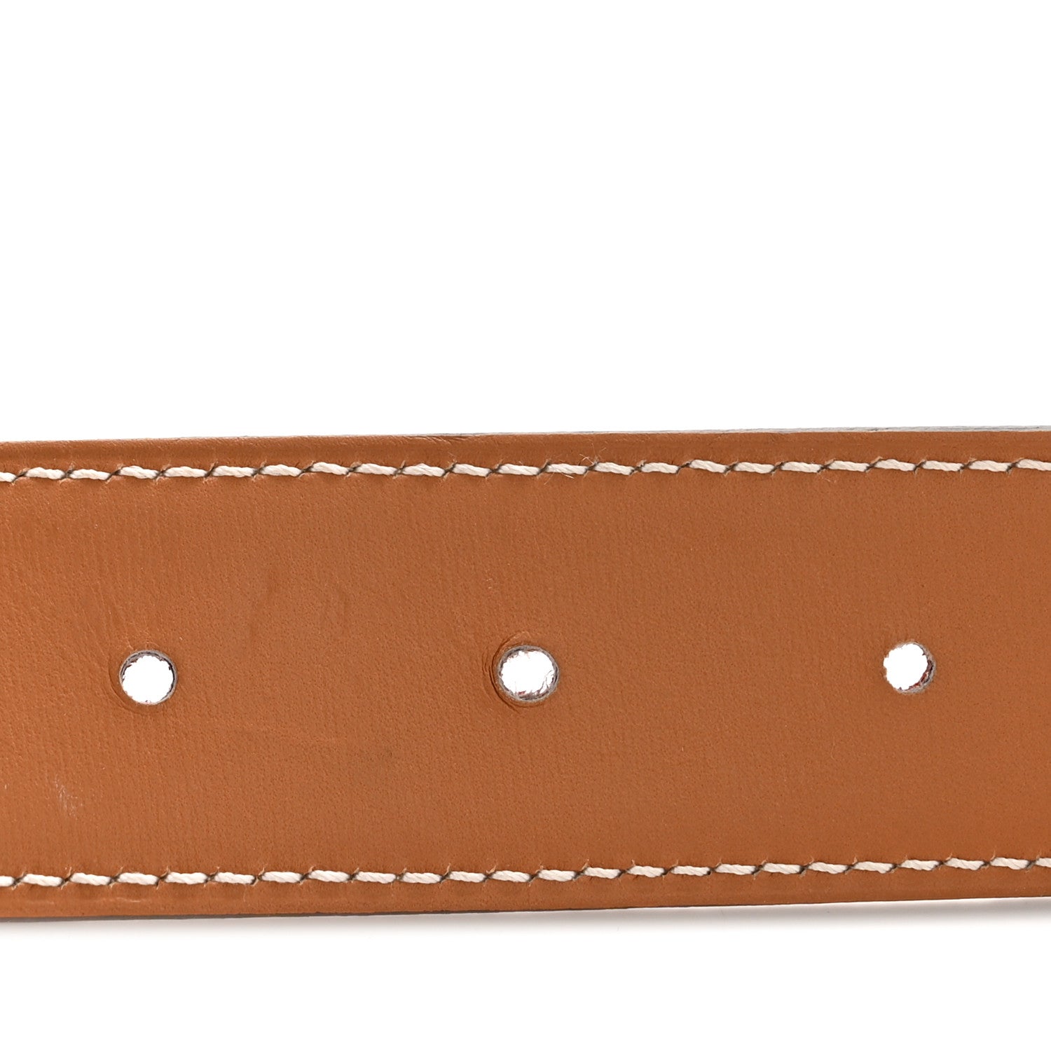Hermes Epsom Tadelakt 32mm H Belt  85 Brique Gold 4 of 8