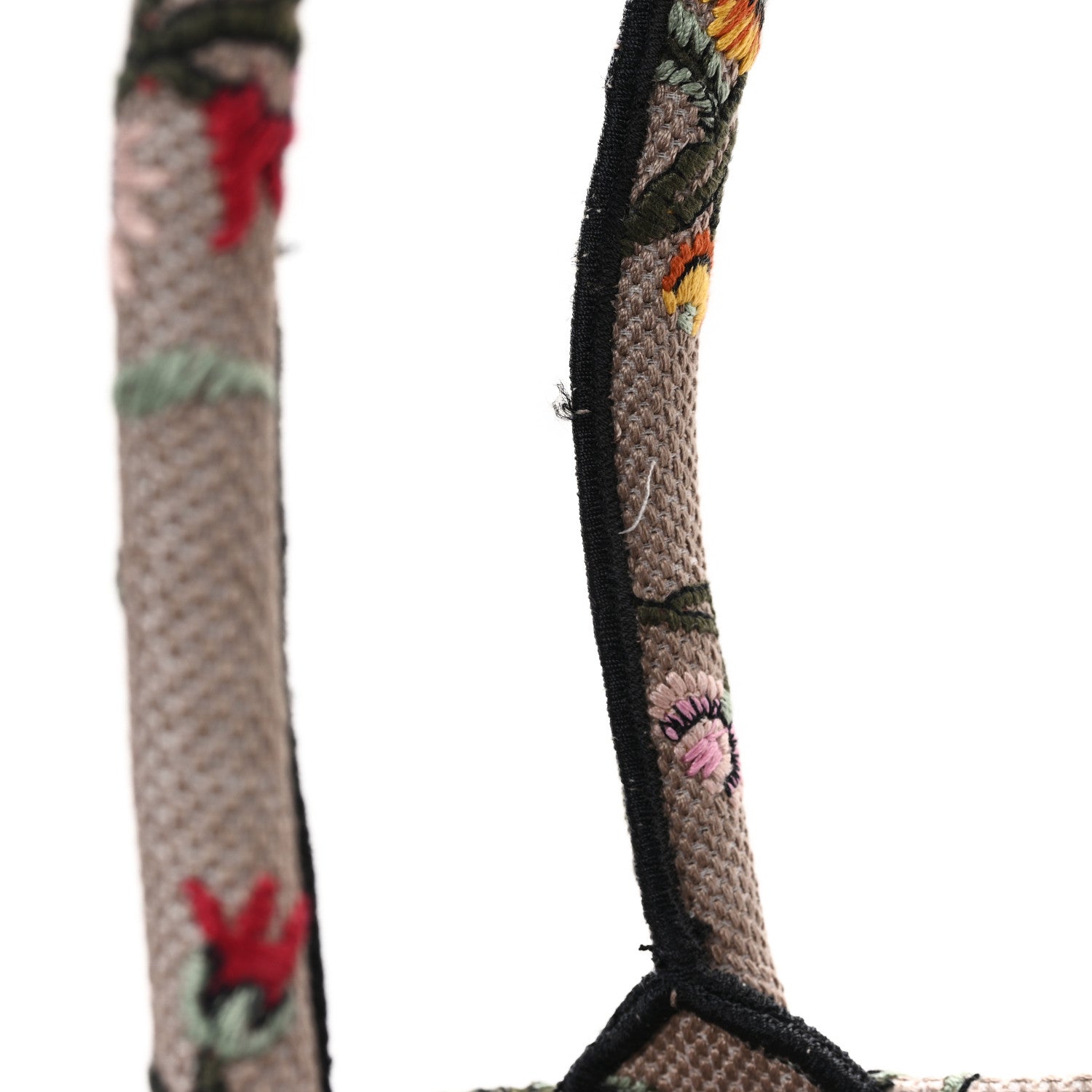 Christian Dior Canvas Embroidered Petites Fleurs Medium Book Tote Rose Multicolor 12 of 12